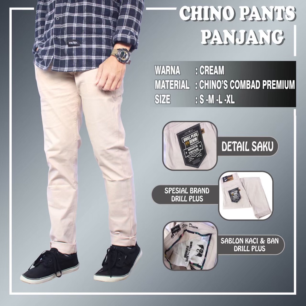 TERLARIS CELANA CHINO PREMIUM ( REAL PICT ) CHINOS KERJA KANTORAN HARIAN CHINO PANJANG PRIA SLIM FIT STRETCH