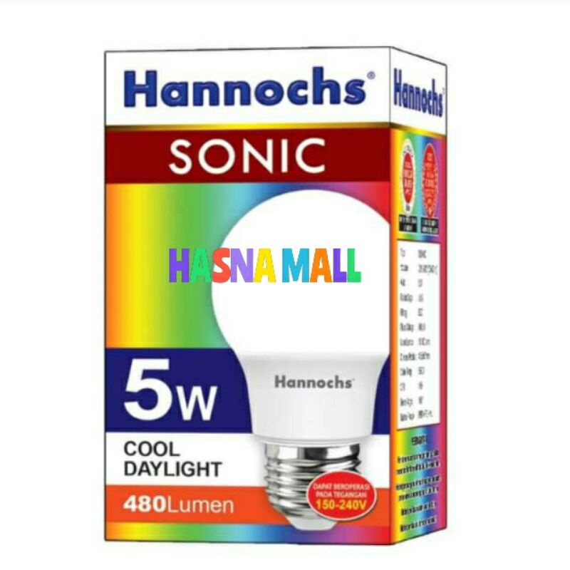 Lampu Led Hannochs Sonic 5 Watt kualitas istimewa