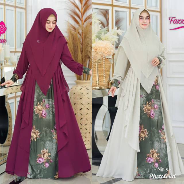 IED ADHA SERIES FAZZA BOUTIQUE FREE MASKER SET GAMIS SYARI FULL CERUTY BABYDOLL ORI
