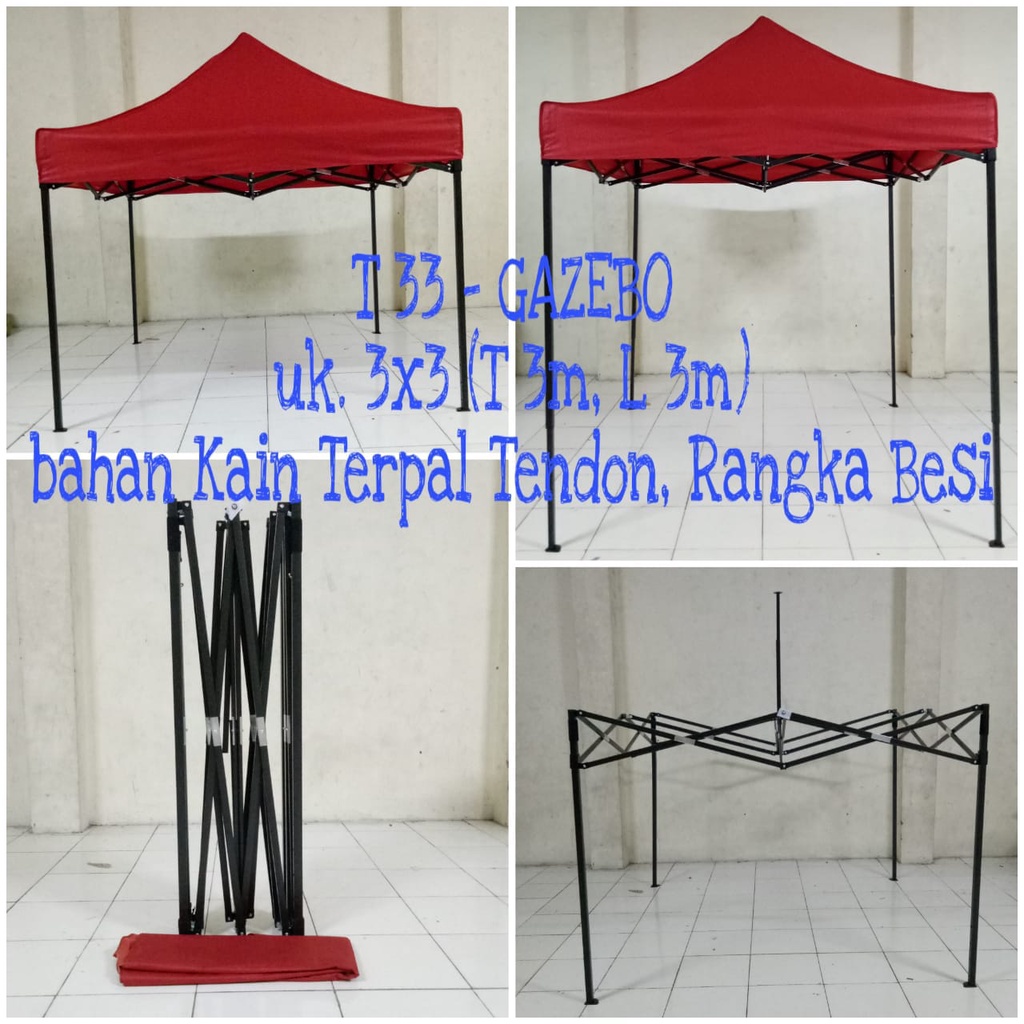 Tenda Gazebo Lipat 3X3 Meter Tenda Lipat Metik 3x3 (BOGOR-DEPOK)