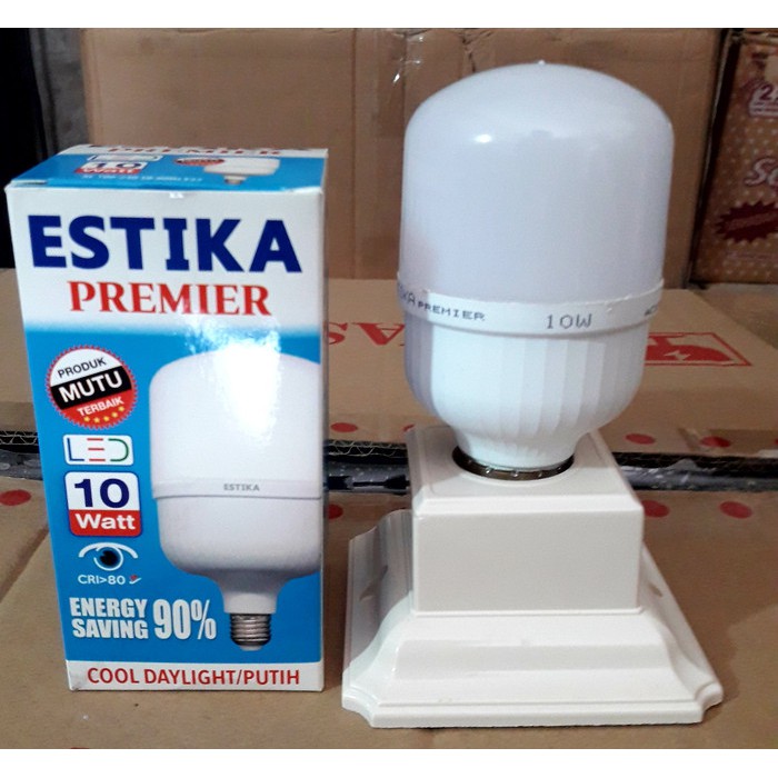 LAMPU LED ESTIKA PREMIER 60WATT 10W 15W 20W 30W 40W 50W 60W BOHLAM HEMAT LISTRIK ORIGINAL BY VISI