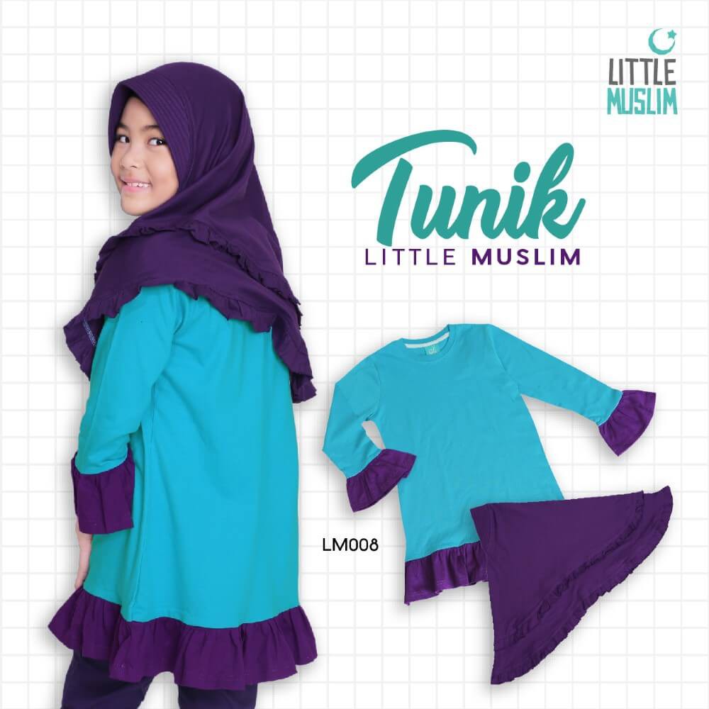 Set Tunik Anak Afrakids &amp; Jilbab - Little Muslim AFRA - LM008 - Baju Muslim Anak Perempuan