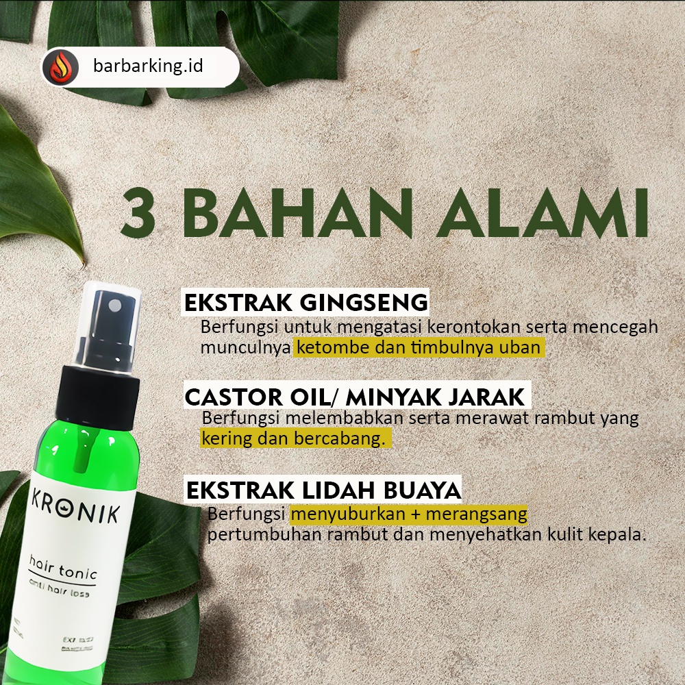 Vitamin pelembab rambut kering pria kronik hair tonic laki laki anti rontok wangi maskulin wanita