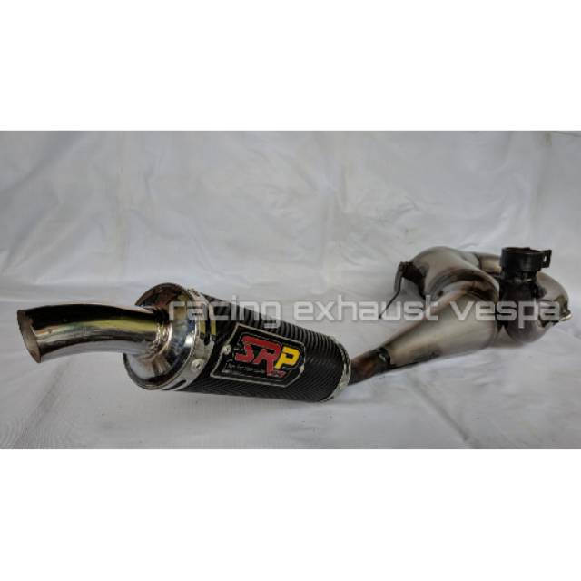 knalpot racing vespa SRP kompetisi slincer carbon
