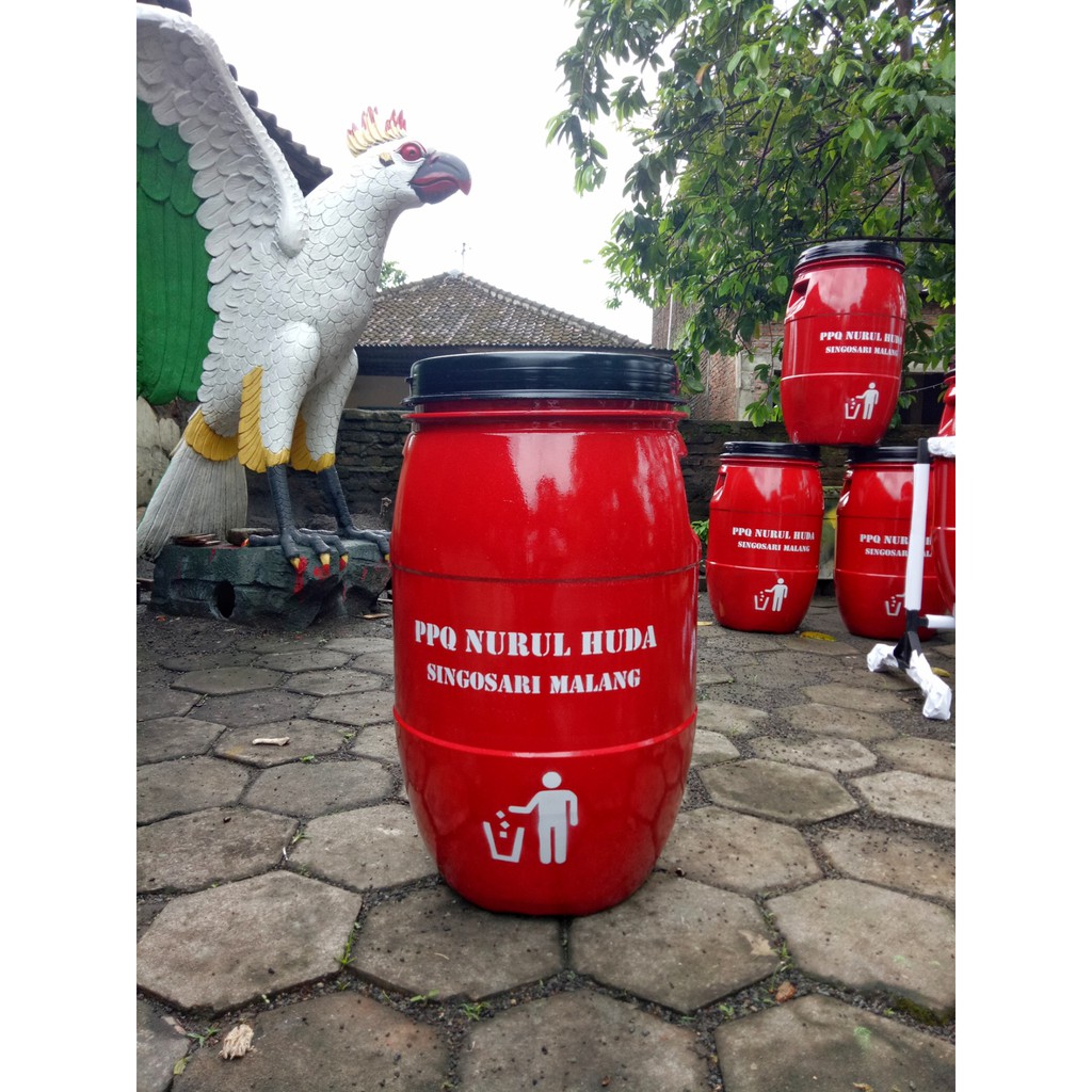 Jual Tempat Sampah Tong Drum Plastik Besar L Pilah Warna Shopee Indonesia