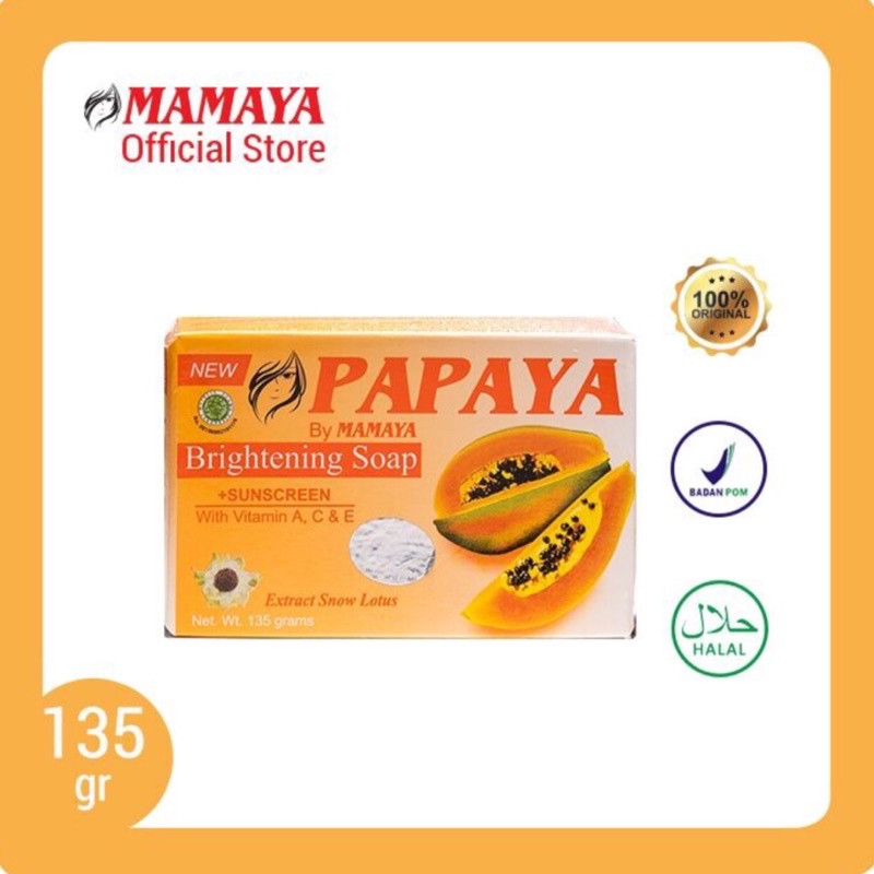 MAMAYA Sabun Papaya (✔️BPOM) Sabun Pepaya 135gram Sabun Pemutih