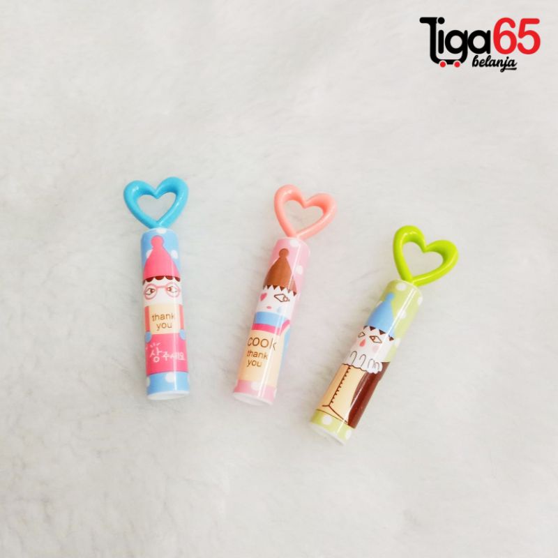 365 Tutup Pensil Karakter Lucu Unik 3 Pcs / Pack