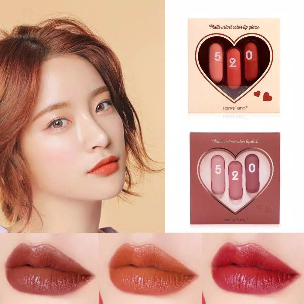 (CYBER) COD TERMURAH DAN TERLARIS HENGFANG LIPCREAM MATTE (3IN1)