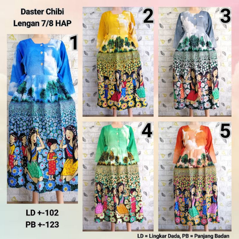 DASTER CHIBI LENGAN 7/8 HAP MODERN KEKINIAN BUSUI FRIENDLY ADEM SEREAL + TAMBU