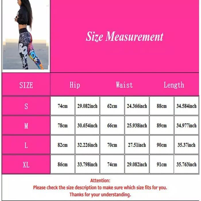 TBI Import 3D High Waist Sport Legging Printed Bow Pants Yoga Running