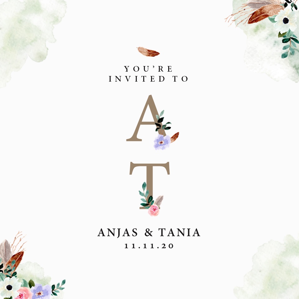 Undangan Digital Elegan Inisial | Undangan Video | Undangan Pernikahan DG-36