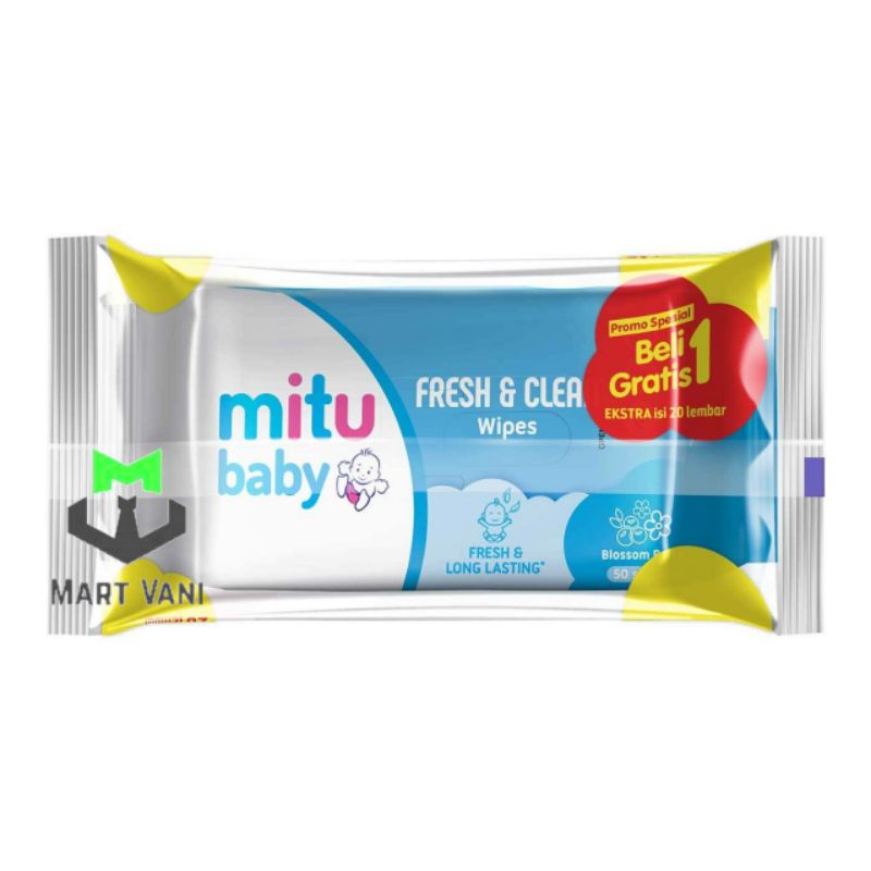 MITU TISU BASAH 40'S+10'S  BELI 1 GRATIS 1 (TOTAL 100'S)