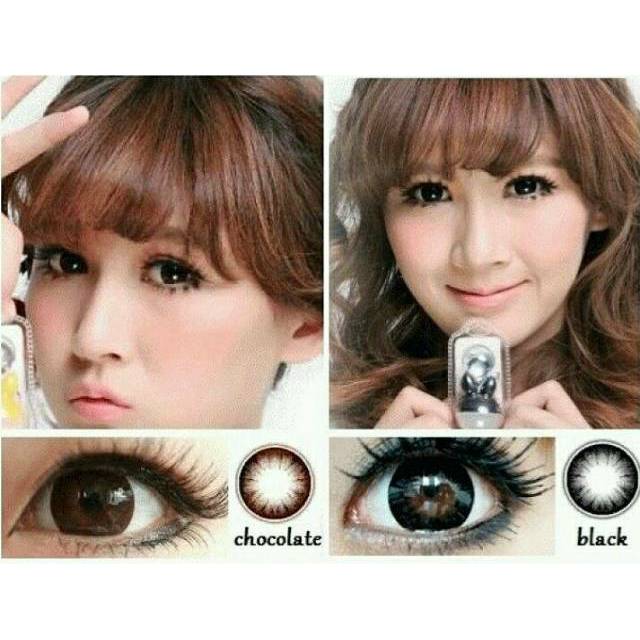 ORIGINAL Softlens Barbie Eye Pure (Choco and Black) 15.8mm