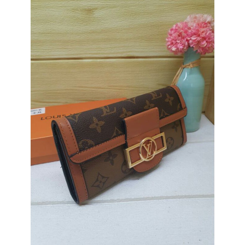 Dompet panjang lipat / dompet lv panjang lipat / dompet lv panjang uk 19,5 x 10 free box