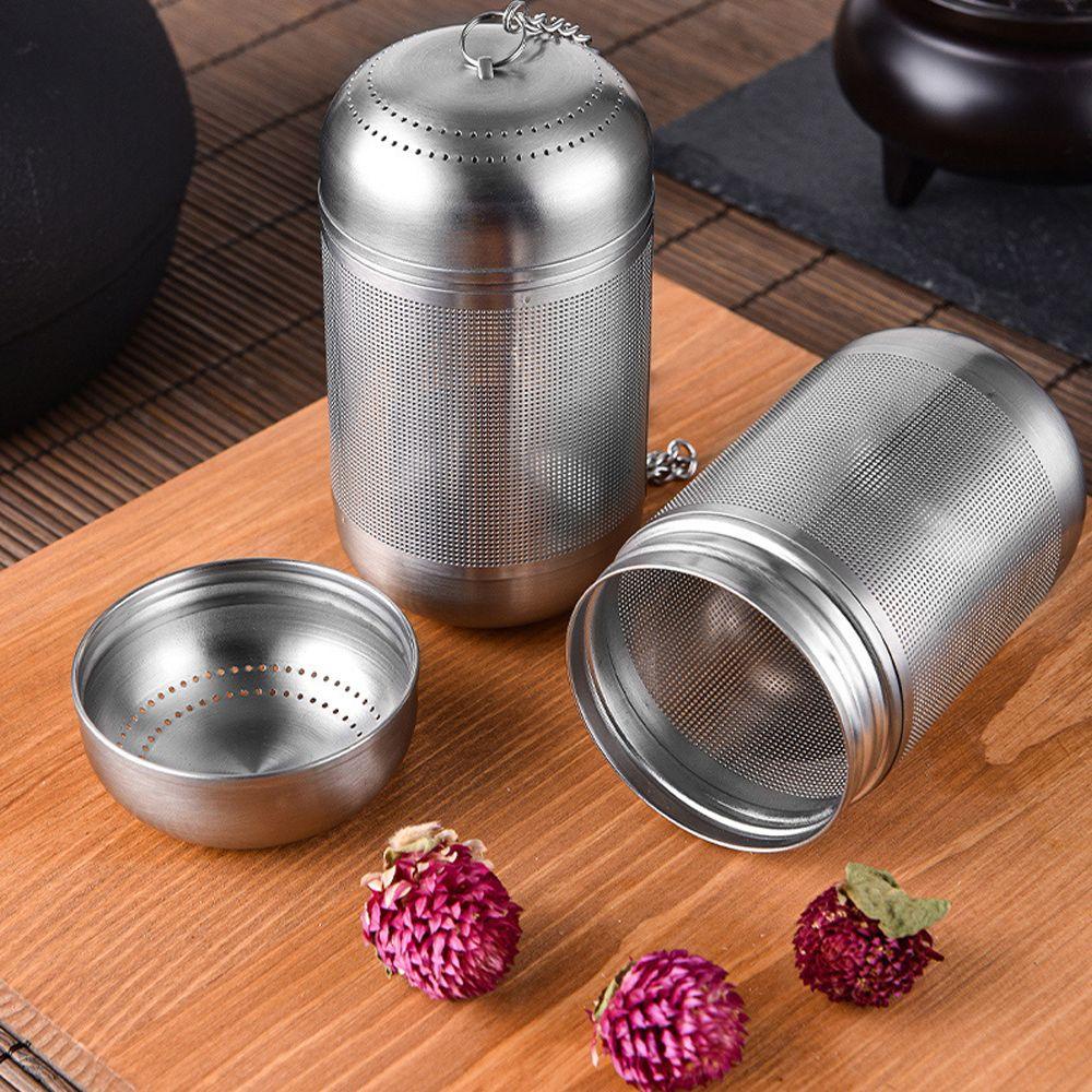 [Elegan] Tea Infuser Spices Jaring Extra Fine Dengan Kait Rantai316 Stainless Steel Pemisahan Sisa Teh Bola