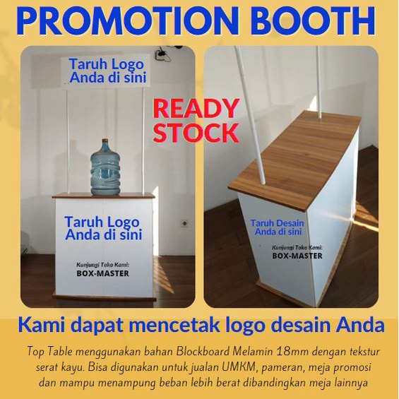 Booth Portable Meja Bazaar Atap Lipat Event Desk Gerobak Booth Murah Promosi Meja Portable Lipat Unt