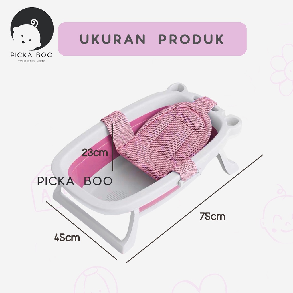 PICKA BOO Foldable Baby Bath Tub Tempat Mandi Bayi Dapat Dilipat