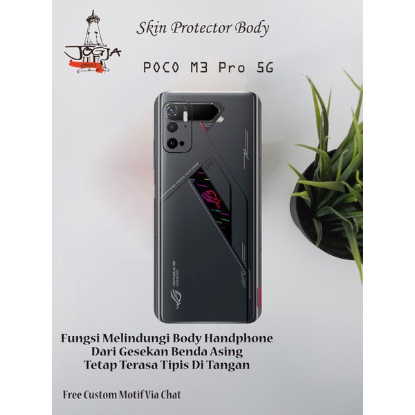 Dapat 2pcs Garskin HP POCO M3 PRO 5G Motif rog  - Free Custom Motif