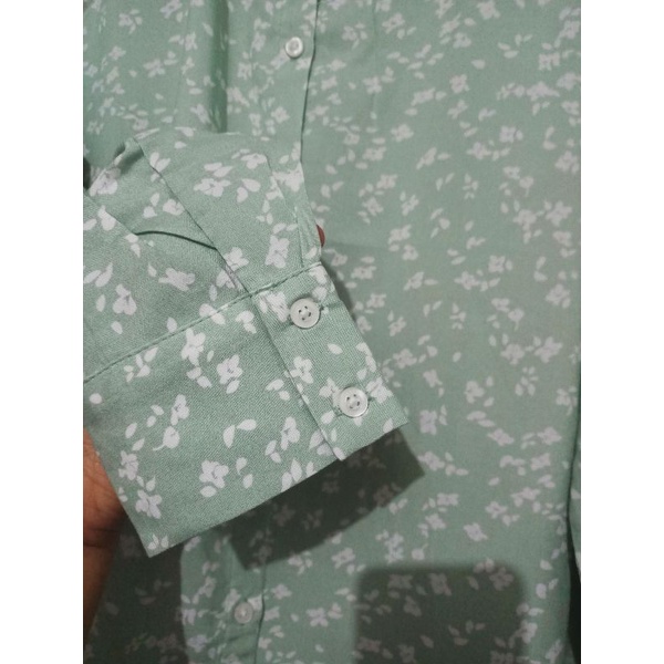 Kemeja Wanita S Oliver Floral Sage Original