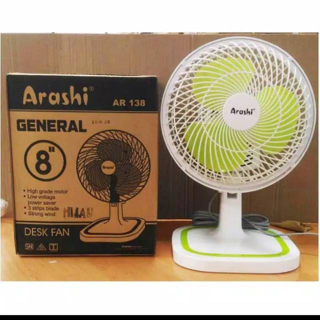 Kipas Angin Meja Arashi Genelar Fan An 138 8 inch/desk fan 8&quot; /kipas angin 8