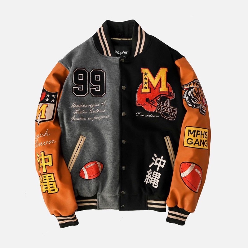 VARSITY JACKET - TOUCHDOWN by MEMPHISORIGINS SIZE L