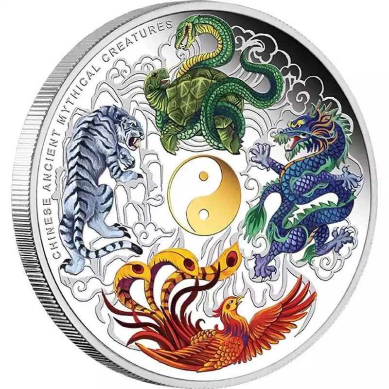 ⭐⭐⭐⭐⭐KOIN NAGA BURUNG PHONIX KOIN TIGER KOIN LEGENDA KOIN ELIZABBETH II AUSTRALIA SILVER 1oZ 9999 Ag