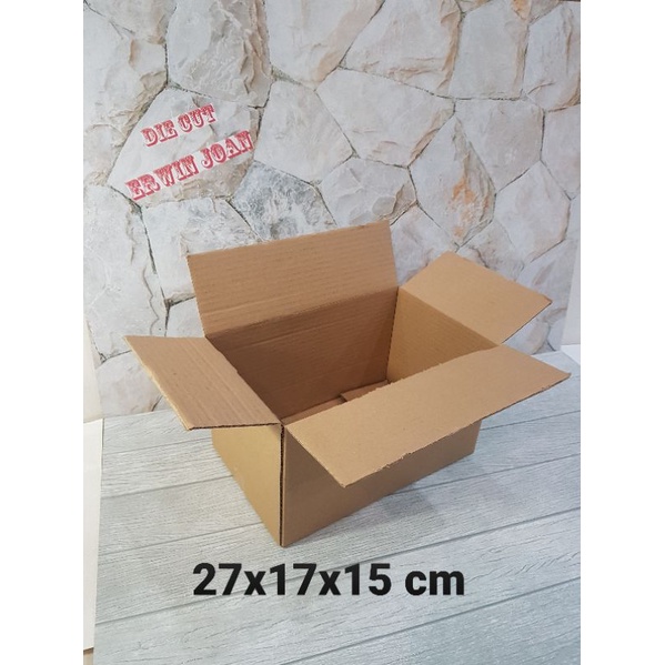 

Kardus / Box / uk. 27x17x15 cm / Karton Packing polos baru ST