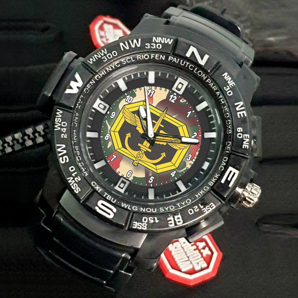 (EXCLUSIVE) Jam Tangan KOPASSUS motif 6 Sport Bagus