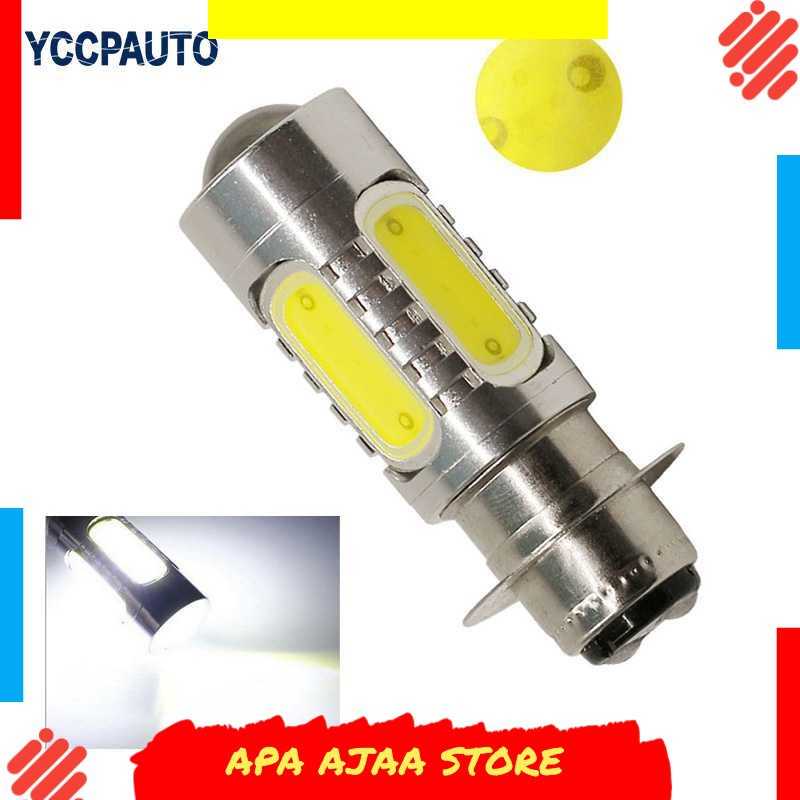 Bergaransi ! YCCPAUTO Lampu Motor Headlight LED H6M PX15D 7.5W 12V 6500K