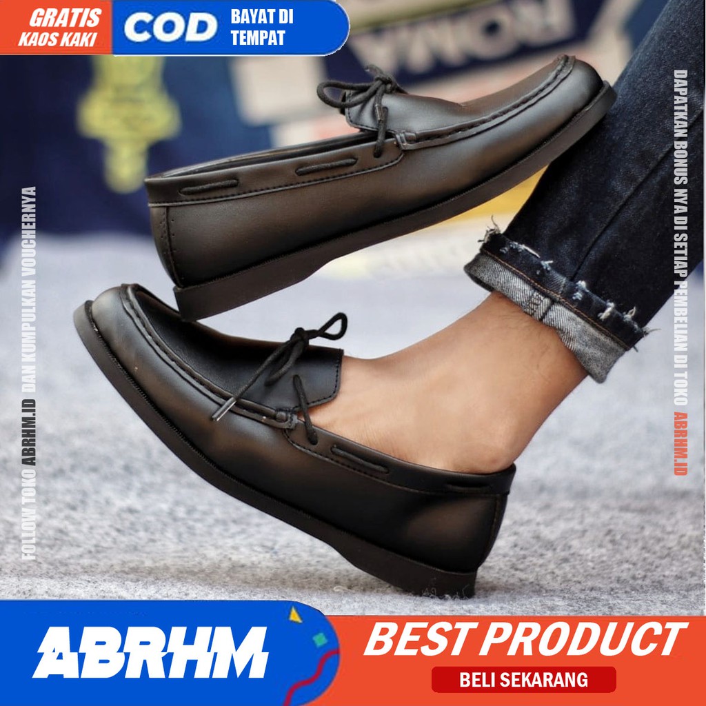 ABRHM X ELDER Sepatu Formal Pria Sepatu Pria Casual Sepatu Kerja Pria Kantor Pantofel Cowok / Cowo Sepatu Kasual Kondangan Kulit Pu Original