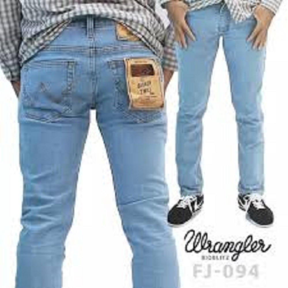 JEANS WR  BASIC JEANS MODEL REGULER / STANDAR BIRU MUDA / BIOBLITZ PREMIUM BANDUNG