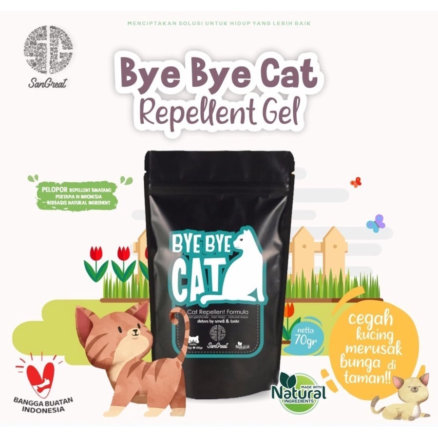 70 gram Bye Bye Cat Pengusir Kucing Usir Kucing Liar Alami Cat Repellent