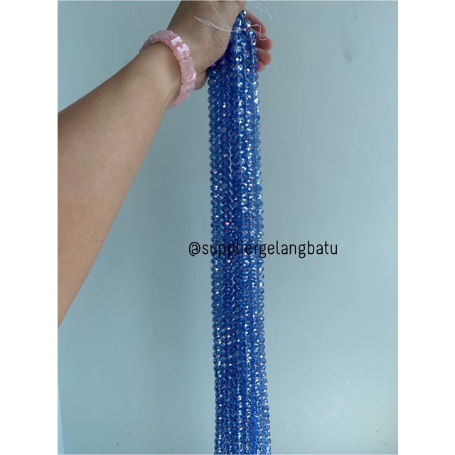 Crystal Ceko 12mm BIRU UNGU KUARSA kuarsa kristal blue purple quartz bahan kalung gelang anting strap mask kerajinan tangan craft citayam fashion week etink vintage elegan bali manik crystal perhiasan