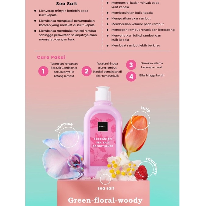 SCARLETT Yordanian Sea Salt Shampoo dan conditioner 250ml by Felicya Angelista