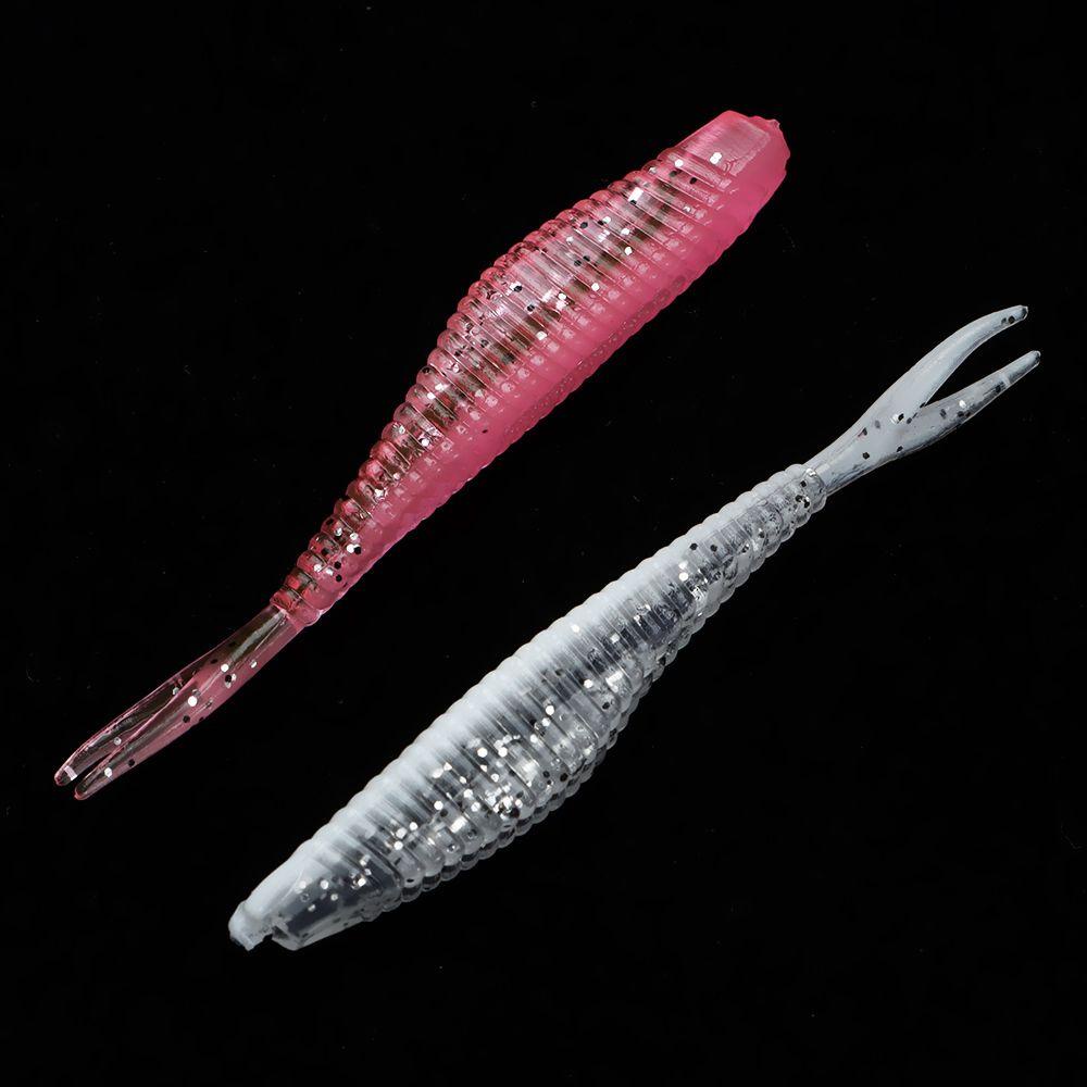 TOP 20pcs Umpan Cacing Silikon Sequin Alur Artificial Bait