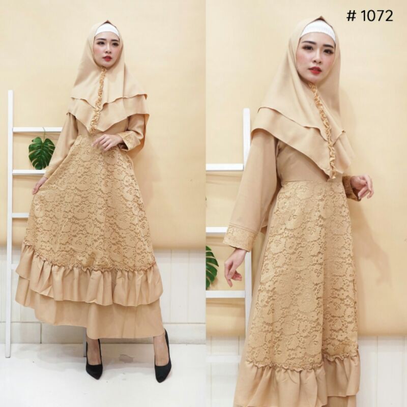 gamis brokat syari