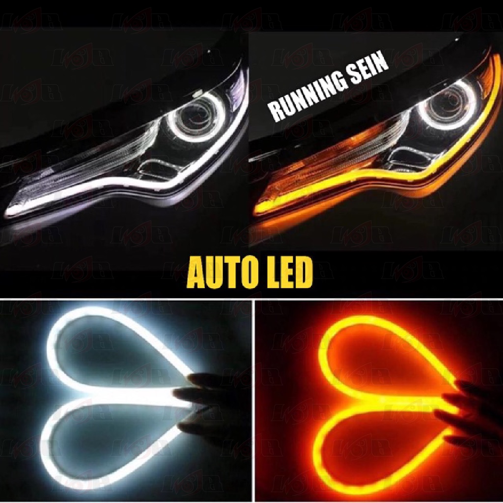 DRL Alis Slim 30cm Led Flexible 2 Warna 2 Mode Senja Sein Sen Running