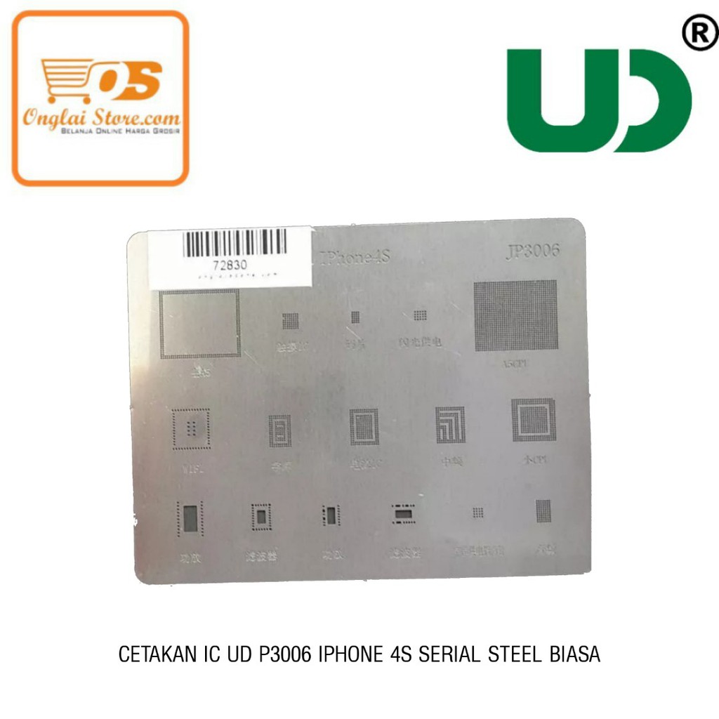 CETAKAN IC UD P3006 IPHONE 4S SERIAL STEEL BIASA