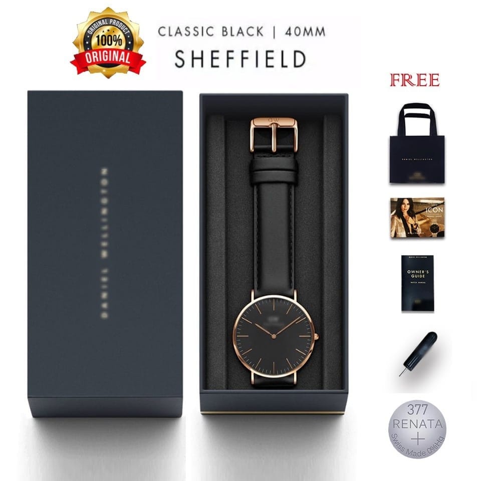 Jam Tangan DW PREMIUM KULIT WD DW Kulit CLASSIC ST MAWES SHEFFIELD PETITE Free Paper Bag + Box Premi