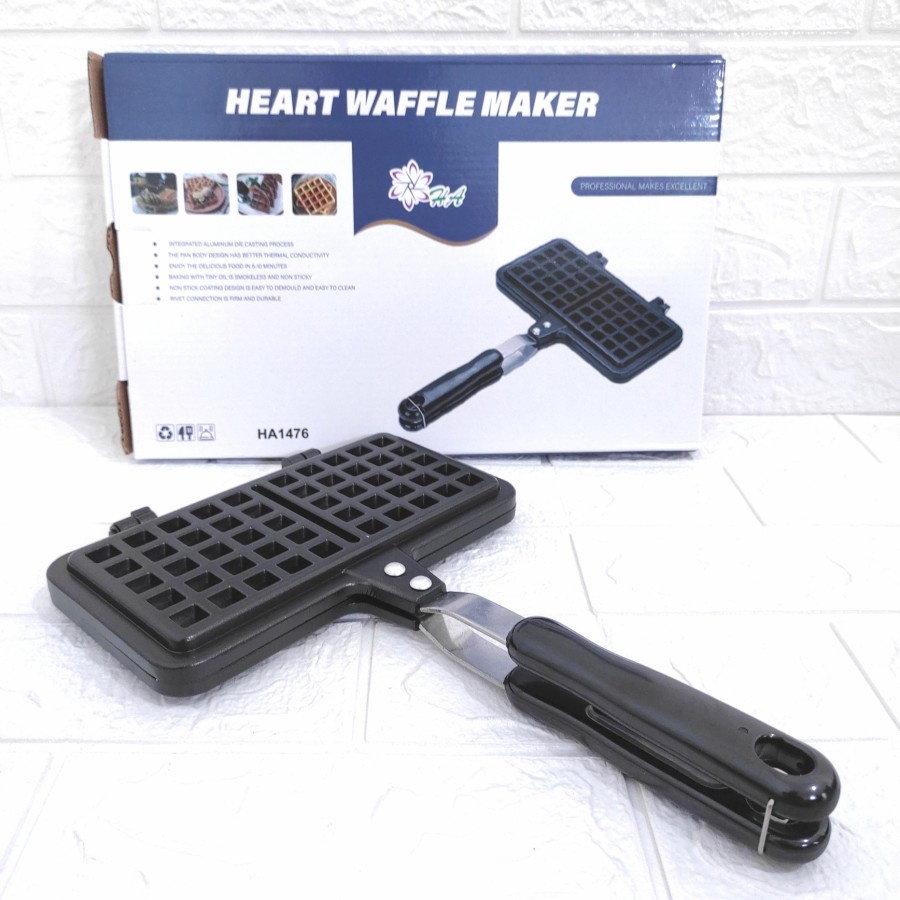 Cetakan Alat Kue Waffle Maker Double Loyang Croffel Pancake Croissant