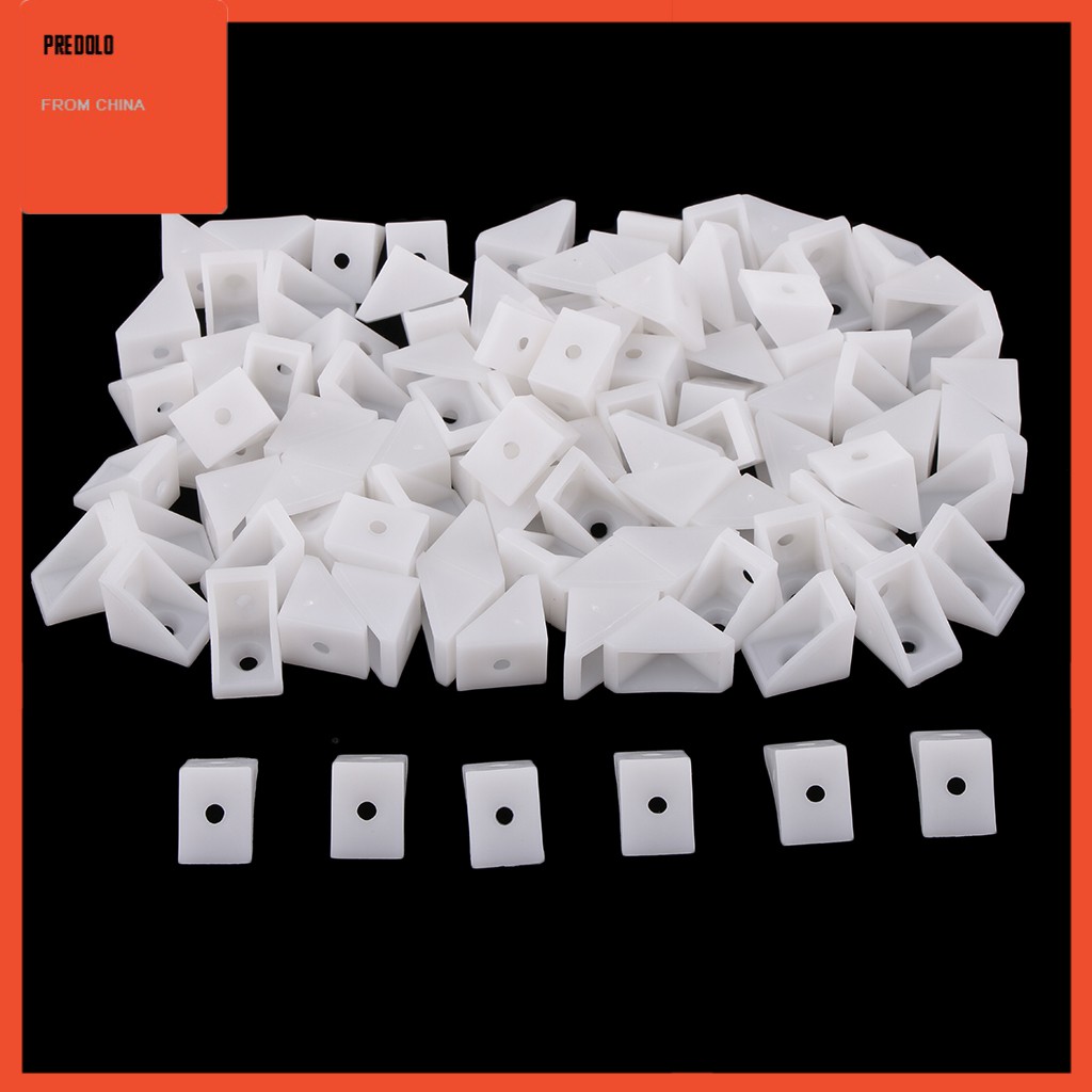 100pcs Bracket Sudut Kanan Bentuk L Bahan Plastik Untuk Furniture