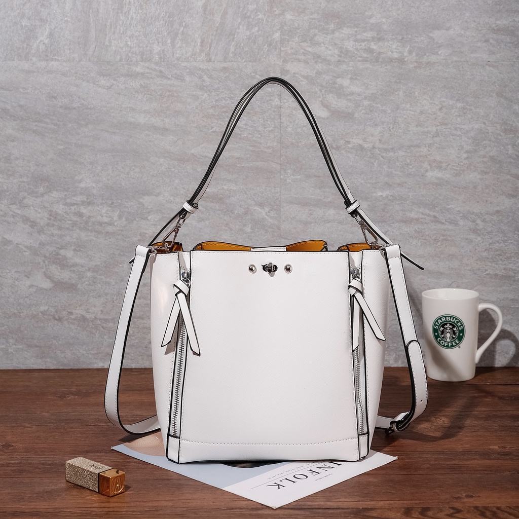 Tas Cewek Tote import ori ZR 4 zip 2 in 1 impor shoulder bag