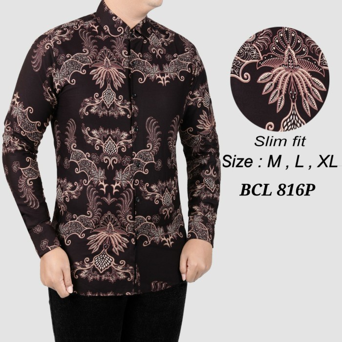 Dasi Pria Kemeja Batik Slimfit D100 Pria ( jas dasi jaket kaos baju koko jeans ) - M(N8G1) BEST SELL