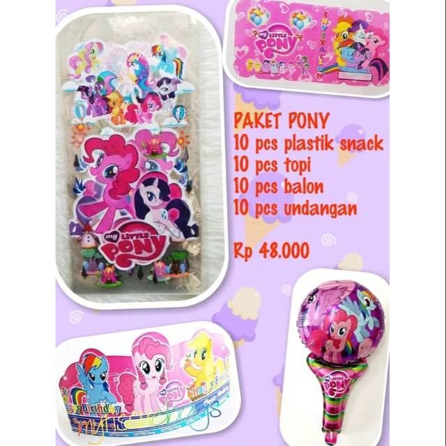 

Souvenir ulang tahun anak paket little pony