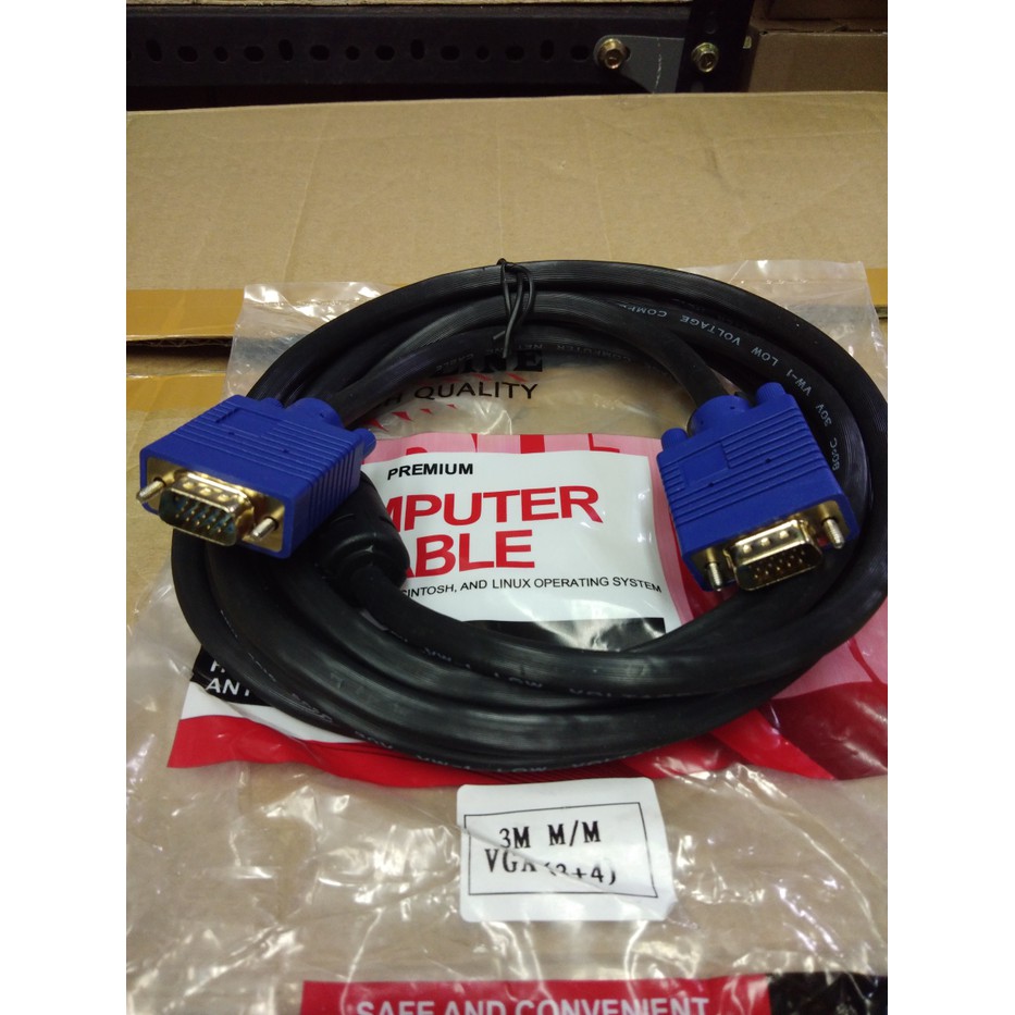 Netline Kabel VGA 3Meter Gold Plated