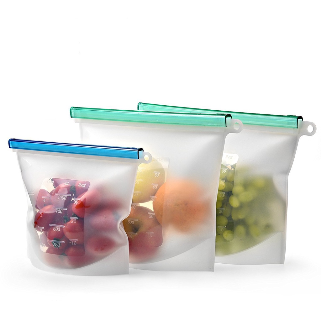 TEMPAT PENYIMPANAN MAKANAN ZIPLOCK STORAGE BAG SILIKON SERBAGUNA KANTONG WADAH FOOD STORAGE REUSABLE