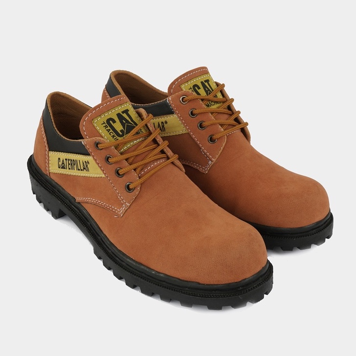 SEPATU SAFETY BOOTS PRIA SAFETY CATERPILLAR SHOES COWOK TOURING TRACKING UJUNG BESI KERJA PROYEK LAPANGAN