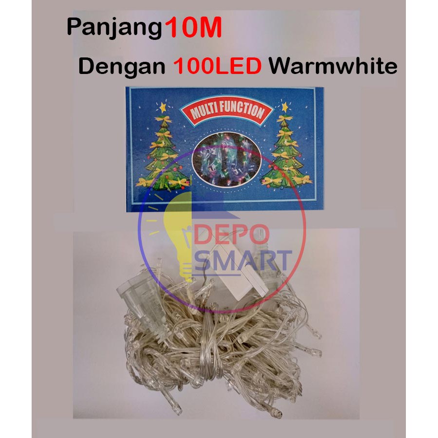 LAMPU NATAL - LAMPU TUMBLR - Xmax lamp 10m 100LED Warmwhite / MURAH / HEMAT