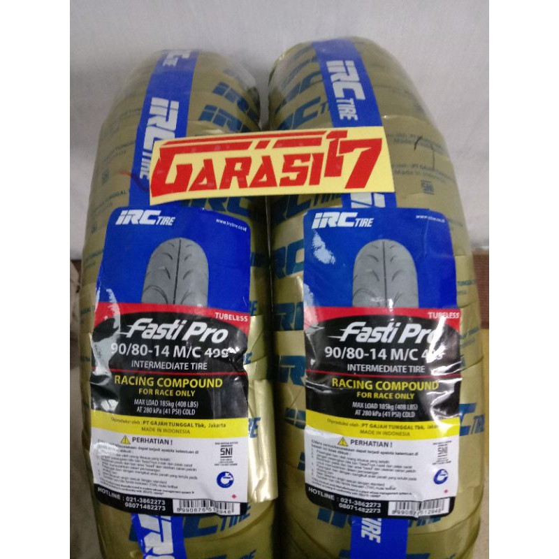 BAN LUAR IRC FASTI PRO RING 14 COCOK BUAT BEAT VARIO BAN CORNERING 90/80-14