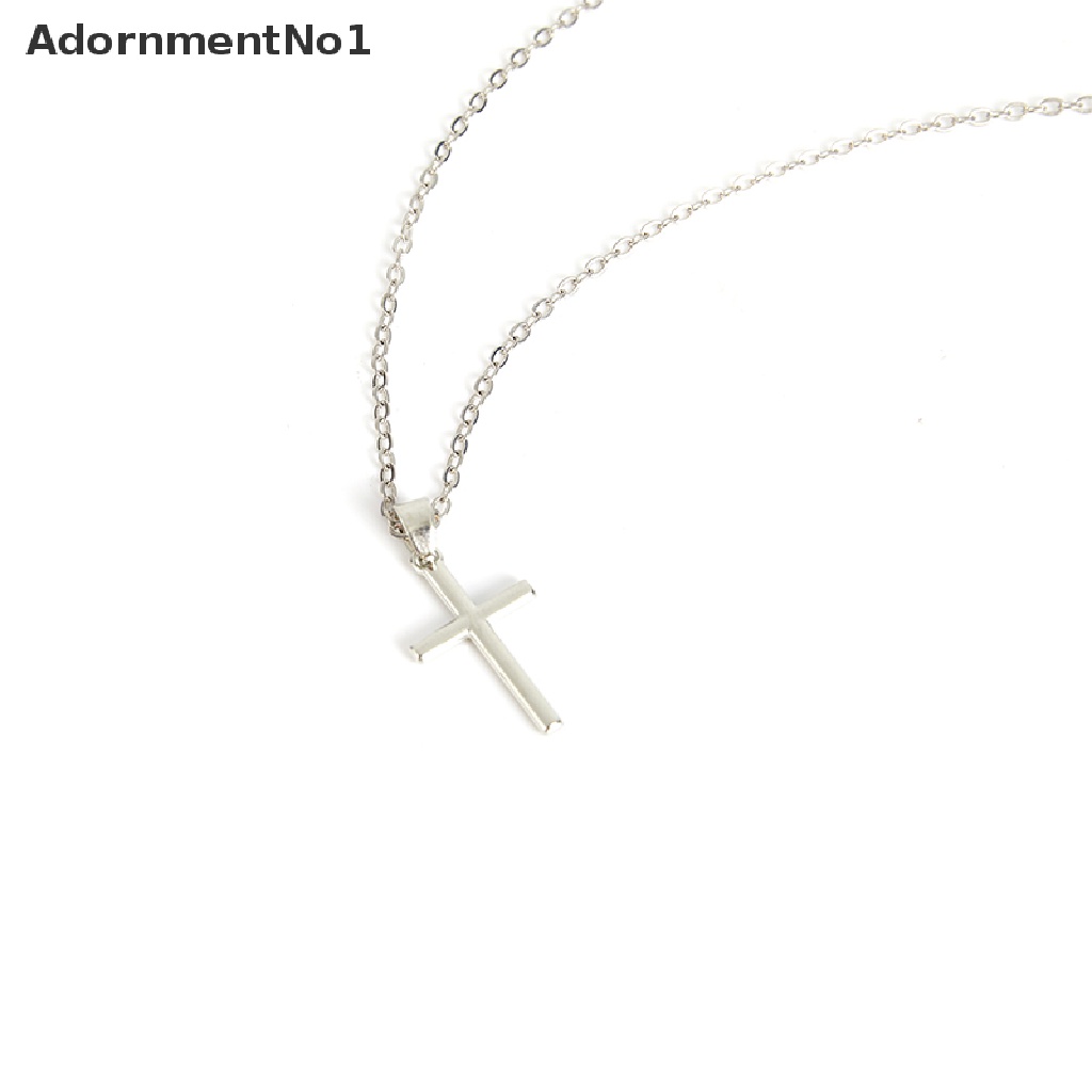 (AdornmentNo1) Kalung Rantai Panjang Dengan Liontin Salib Yesus Warna Emas / Silver Untuk Wanita